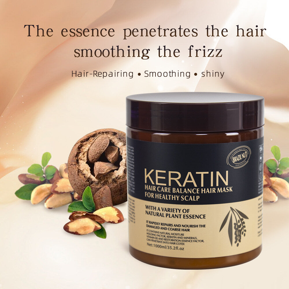 Keratin Hair Mask Brazil Nut for Healthy Scalp 500ml